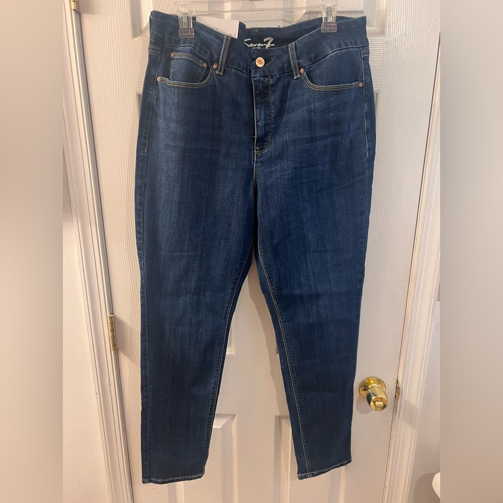 Seven7 Dark Blue Women's Skinny Jeans